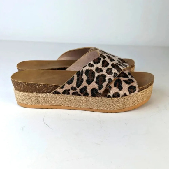 Women's Platform Leopard Print Espadrilles - 41 - Picture 1 of 9